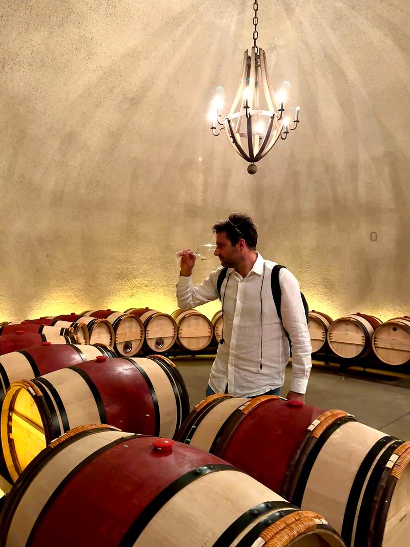 Barrel cave · Dana Estates · tasting from the barrel · Friday